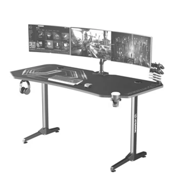 Hauptbild des Produkts ULTRADESK Herní stůl FRAG XXL GREEN, 160 x 75 cm, 75 cm, držák nápojů a sluchátek, stojan