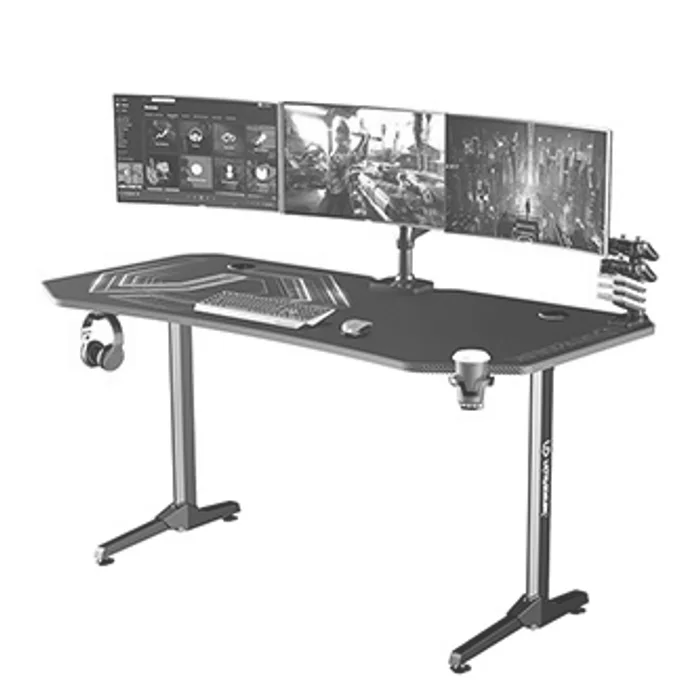 Hauptbild des Produkts ULTRADESK Herní stůl FRAG XXL PINK, 160 x 75 cm, 75 cm, držák nápojů a sluchátek, stojan