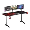 ULTRADESK Spieltisch FRAG XXL RED, 160 x 75 cm, 75 cm