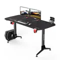 ULTRADESK Spieltisch GRAND BLACK, 160x75 cm, 70-80 cm