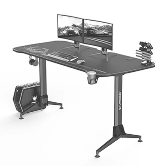 Hauptbild des Produkts ULTRADESK Herní stůl GRAND BLUE, 160x70 cm, 70-80 cm, 3 úrovně výšky, s XXL podložkou pod