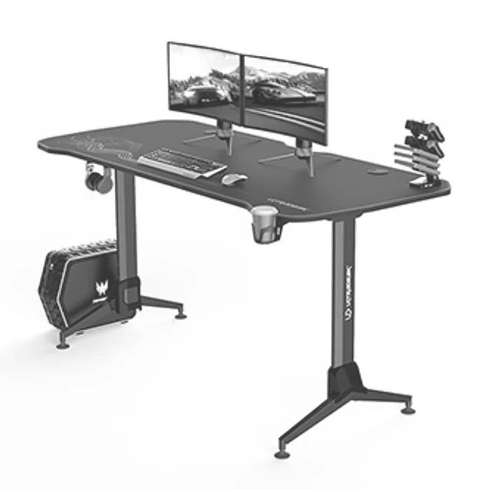 Hauptbild des Produkts ULTRADESK Herní stůl GRAND RED, 160x70 cm, 70-80 cm, 3 úrovně výšky, s XXL podložkou pod