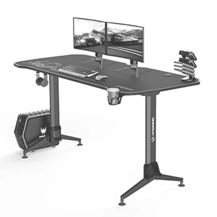 Hauptbild des Produkts ULTRADESK Herní stůl GRAND WHITE, 160x70 cm, 70-80 cm, 3 úrovně výšky, s XXL podložkou po