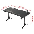 ULTRADESK Spieltisch GRAND YELLOW-GREEN, 160x75 cm, 70-80 cm