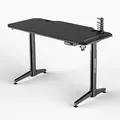 ULTRADESK Spieltisch LEVEL BLACK, 140x66cm, 72-124cm, mit XXL-Mauspad