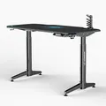 ULTRADESK Spieltisch LEVEL BLUE, 140x66cm, 72-124cm, mit XXL-Mauspad