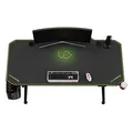 ULTRADESK Spieltisch LEVEL GREEN, 140x66cm, 72-124cm, mit XXL-Mauspad