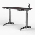 ULTRADESK Spieltisch LEVEL RED, 140x66cm, 72-124cm, mit XXL-Mauspad