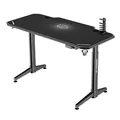 ULTRADESK Spieltisch LEVEL WHITE, 140x66cm, 72-124cm, mit XXL-Mauspad