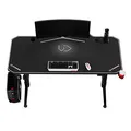 ULTRADESK Spieltisch LEVEL WHITE, 140x66cm, 72-124cm, mit XXL-Mauspad