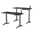 ULTRADESK Spieltisch LEVEL WHITE, 140x66cm, 72-124cm, mit XXL-Mauspad
