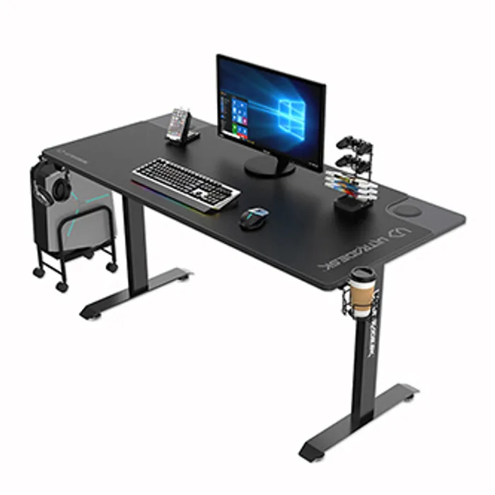 Hauptbild des Produkts ULTRADESK Herní stůl MOMENTUM - Black, 152,5x70 cm, 75,5 cm, s XL podložkou pod myš, držá