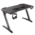 ULTRADESK Spieltisch ROCKET BLACK, 128x68 cm, 78 cm, mit XL-Mauspad