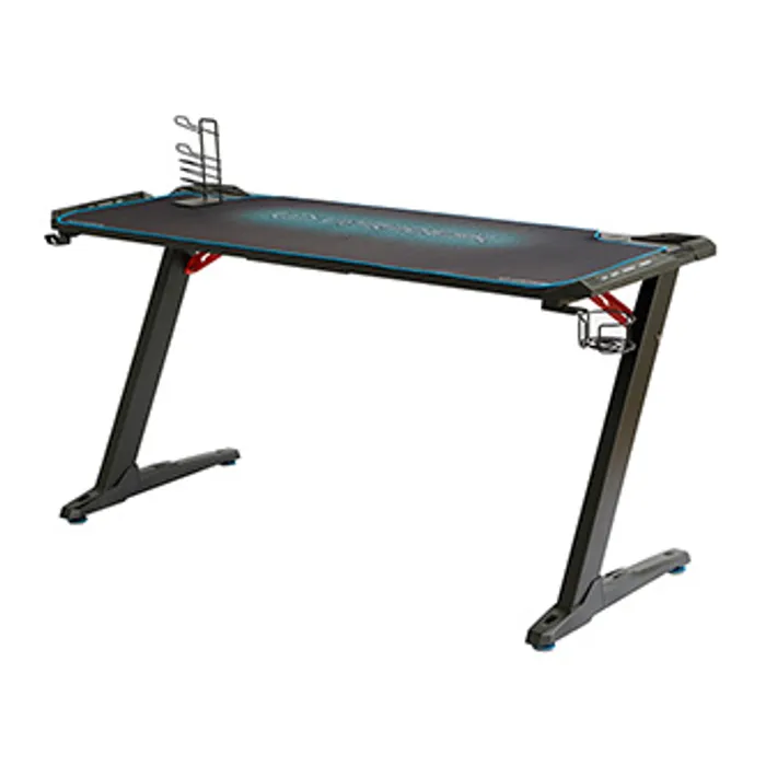 Hauptbild des Produkts ULTRADESK Herní stůl SPACE XXL BLUE, 154x61 cm, 78 cm, RGB podsvícení s dotykovým panelem