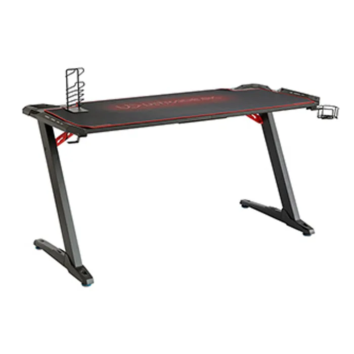 Hauptbild des Produkts ULTRADESK Herní stůl SPACE XXL RED, 154x61 cm, 78 cm, RGB podsvícení s dotykovým panelem,