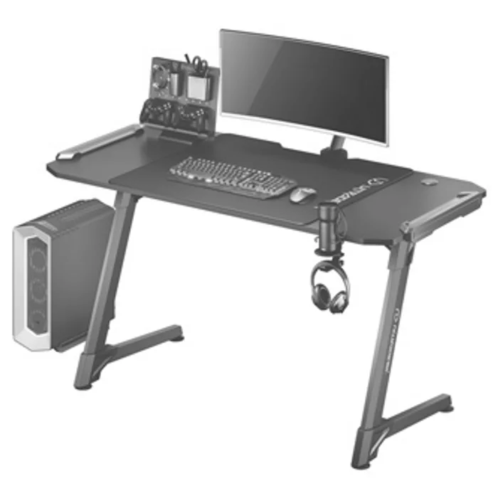 Hauptbild des Produkts ULTRADESK Herní stůl SPACE XXL V2 BLACK, 144x70 cm, 75 cm, LED RGB podsvícení s dotykovým