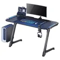 ULTRADESK SPACE XXL V2 BLACK Gaming Table, 144x70 cm, 75 cm, LED RGB Touch Lighting