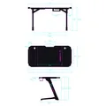 ULTRADESK SPACE XXL V2 BLACK Gaming Table, 144x70 cm, 75 cm, LED RGB Touch Lighting