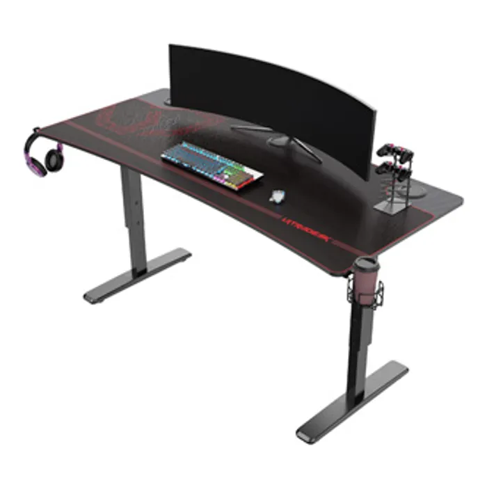 Hauptbild des Produkts ULTRADESK Herní stůl Ultradesk CRUISER RED, 160x70 cm, 66-82 cm, držák sluchátek, 3 otvor