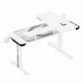 Weiteres Produktbild ULTRADESK Gaming Tisch WINGER - weiß, 111x155x60 cm, 75-122 cm, elektrisch verstellbare Höhe