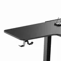 ULTRADESK Herní stůl WINGER - černý, 111x155x60 cm, 75-122 cm, elektricky nastavitelná vý
