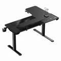 Weiteres Produktbild ULTRADESK Gaming Tisch WINGER - schwarz, 111x155x60 cm, 75-122 cm, elektrisch verstellbare Höhe