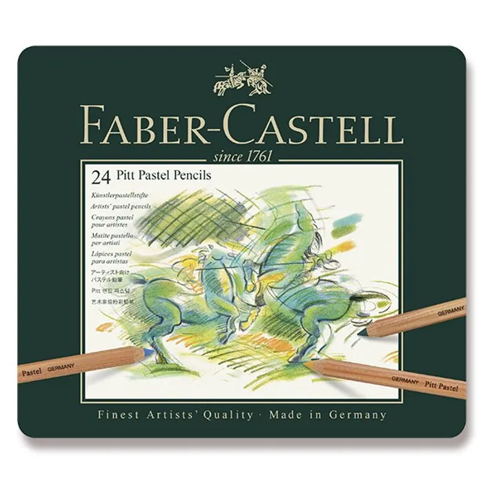 Hauptbild des Produkts Umělecké pastely Faber-Castell Pitt Pastel plechová krabička, 24 barev 112124