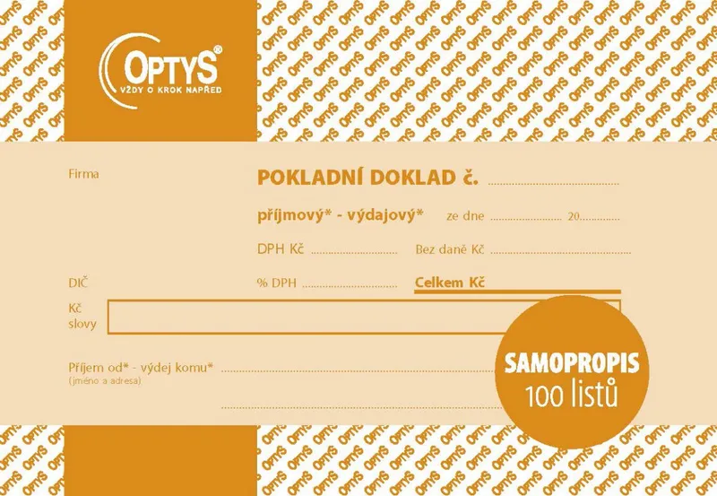 Hauptbild des Produkts Univerzální pokladní doklad A6, samopropisovací, 100 listů 1093