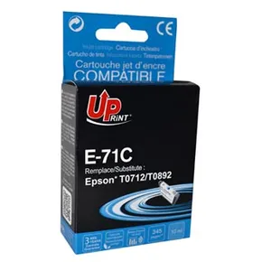 UPrint kompatible Tinte mit C13T07124011, Cyan, 10ml, E-71C, für Epson D78, DX4000, DX4050,