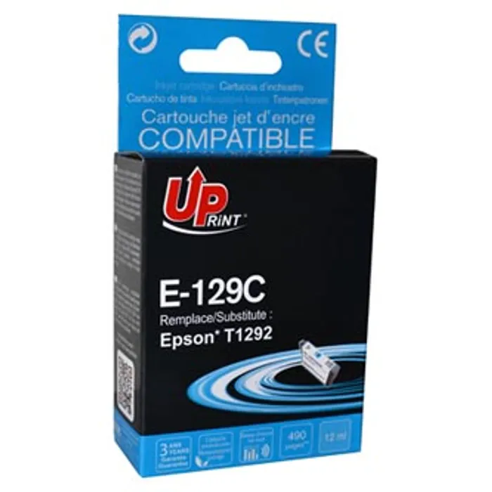 Hauptbild des Produkts UPrint kompatibilní ink s C13T12924010, T1292, cyan, 10ml, E-129C, pro Epson Stylus SX420
