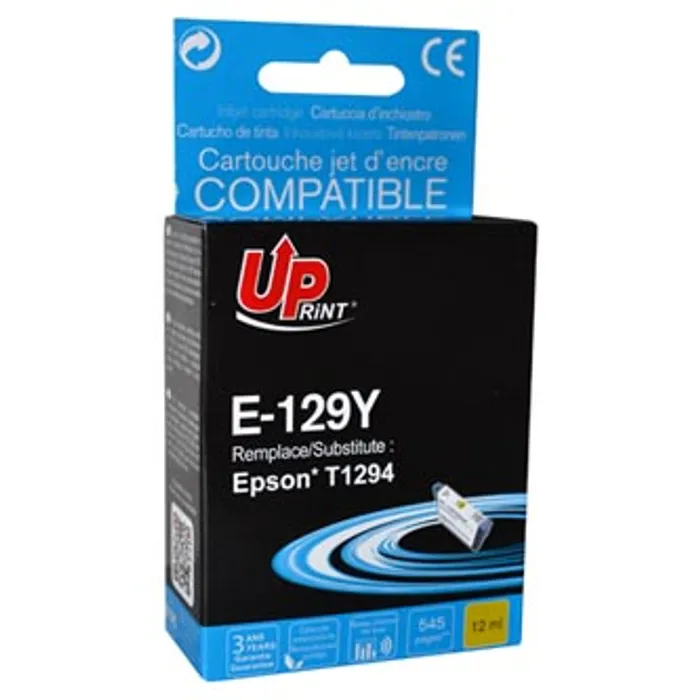 Hauptbild des Produkts UPrint kompatibilní ink s C13T12944010, T1294, yellow, 10ml, E-129Y, pro Epson Stylus SX4