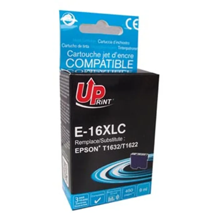 Hauptbild des Produkts UPrint kompatibilní ink s C13T16324010, T163240, 16XL, cyan, 450str., 9ml, E-16XLC, pro E
