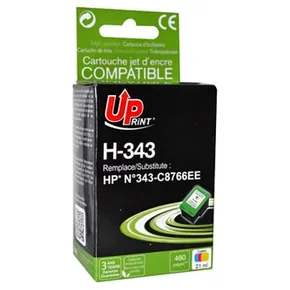 UPrint-kompatible Tinte mit C8766EE, HP 343, Farbe, 19 ml, H-343CL, für HP Photosmart 325, 3