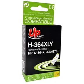 UPrint kompatible Tinte mit CB325EE, CN687EE, HP 364XL, gelb, 12ml, H-364XLY, mit Chip, Pr