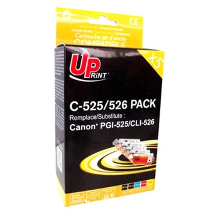 Hauptbild des Produkts UPrint kompatibilní ink s CLI526, 2xblack/1xcyan/1xmagenta/1xyellow, C-525/526 PACK, s či