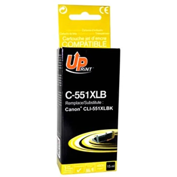 Hauptbild des Produkts UPrint kompatibilní ink s CLI551BK XL, black, 11ml, C-551XLB, high capacity, pro Canon PI