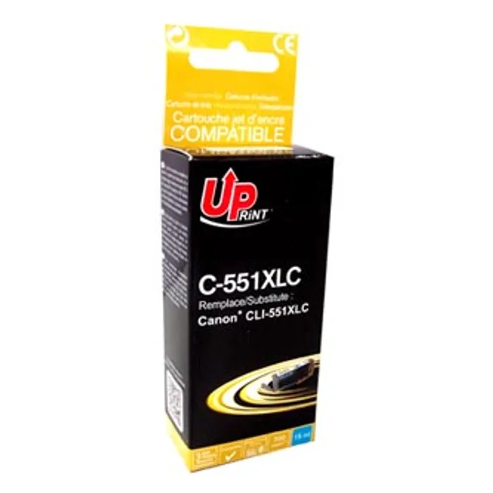 Hauptbild des Produkts UPrint kompatibilní ink s CLI551C XL, cyan, 695str., 11ml, C-551XLC, high capacity, pro C