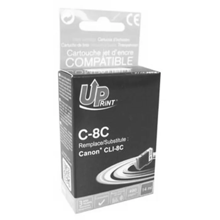 Hauptbild des Produkts UPrint kompatibilní ink s CLI8C, cyan, 14ml, C-8C, s čipem, pro Canon iP4200, iP5200, iP5