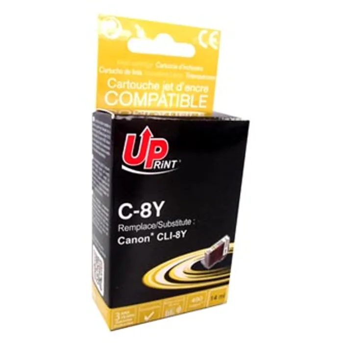 Hauptbild des Produkts UPrint kompatibilní ink s CLI8Y, yellow, 14ml, C-8Y, s čipem, pro Canon iP4200, iP5200, i