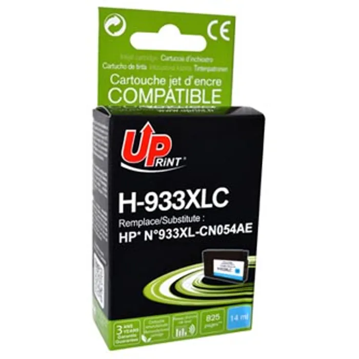 Hauptbild des Produkts UPrint kompatibilní ink s CN054AE, HP 933XL, cyan, 825str., 14ml, H-933XL-C, pro HP Offic