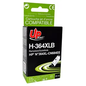 UPrint kompatible Tinte mit CN684EE, HP 364XL, schwarz, 20ml, H-364XLB, mit Chip, für HP Photo