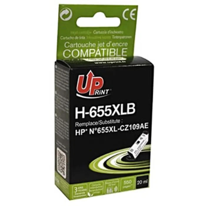 Hauptbild des Produkts UPrint kompatibilní ink s CZ109AE, HP 655, black, 550str., 20ml, H-655XLB, pro HP Deskjet