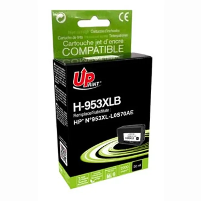 Hauptbild des Produkts UPrint kompatibilní ink s L0S70AE, HP 953XL, black, 2200str., 50ml, H-953XLB, high capaci