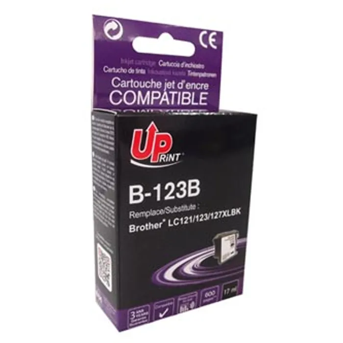 Hauptbild des Produkts UPrint kompatibilní ink s LC-123BK, black, 600str., 17ml, B-123B, pro Brother MFC-J4510 D