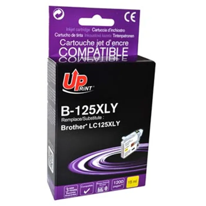 Hauptbild des Produkts UPrint kompatibilní ink s LC-125XLY, yellow, 1200str., 15ml, B-125XLY, pro Brother MFC-J4