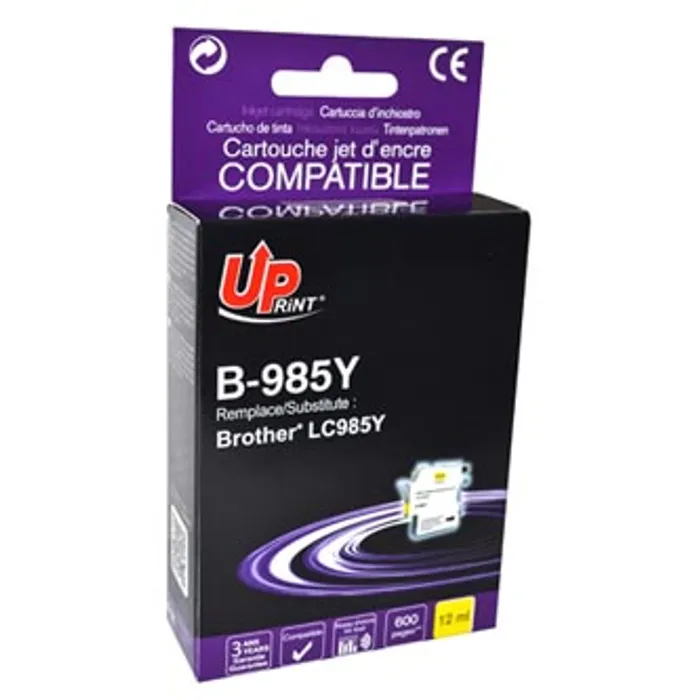 Hauptbild des Produkts UPrint kompatibilní ink s LC-985Y, yellow, 12ml, B-985Y, pro Brother DCP-J315W