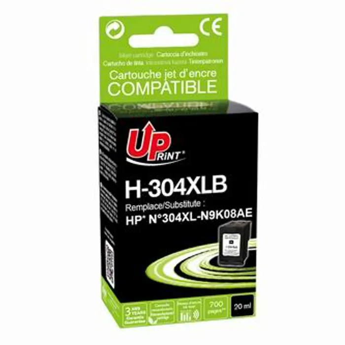 Hauptbild des Produkts UPrint kompatibilní ink s N9K08AE, HP 304XL, black, 700str., 20ml, H-304XLB, pro HP DeskJ