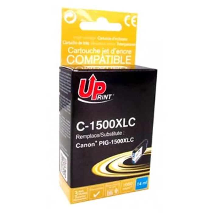 Hauptbild des Produkts UPrint kompatibilní ink s PGI 1500XL, cyan, 1050str., 14ml, C-1500XLC, high capacity, pro