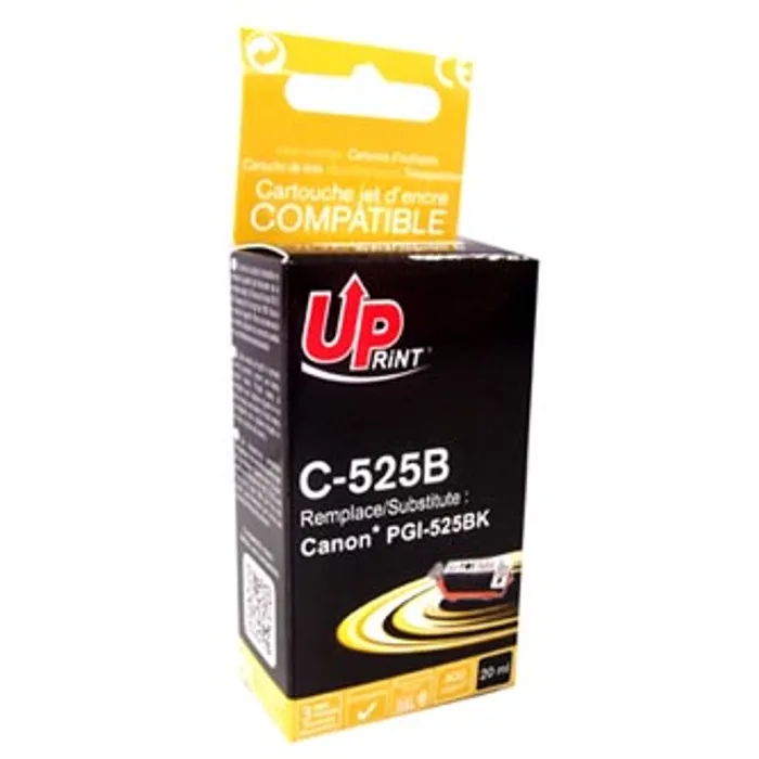 Hauptbild des Produkts UPrint kompatibilní ink s PGI525PGBK, black, 20ml, C-525B, s čipem, pro Canon Pixma MG51