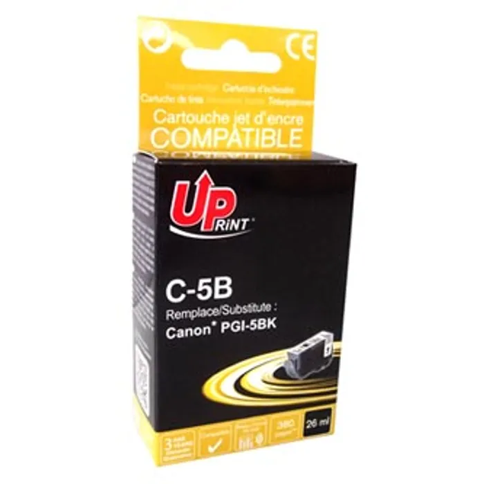 Hauptbild des Produkts UPrint kompatibilní ink s PGI5BK, black, 380str., 26ml, C-5B, s čipem, pro Canon iP4200,